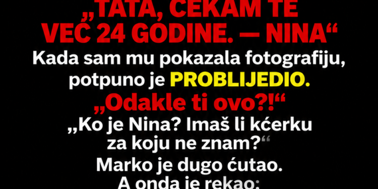 U POLOVNOJ KNJIZI PRONAŠLA SAM FOTOGRAFIJU SVOG MUŽA SA BEBOM — NA POLEĐINI JE PISALO: „TATA, ČEKAM TE VEĆ 24 GODINE“…