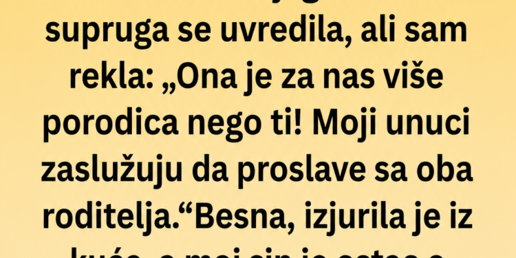 POZVALA SAM BIVŠU ŽENU SVOG SINA NA PORODIČNI RUČAK – NJEGOVA NOVA SUPRUGA JE IZJURILA, A SAT KASNIJE POLICIJA JE POKUCALA NA VRATA!