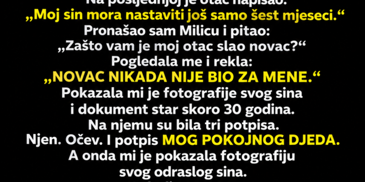 OTAC JE 15 GODINA SVAKOG MJESECA TAJNO SLAO 500 KM – POSLIJE NJEGOVE SMRTI OTKRIO SAM KOME JE NOVAC STVARNO BIO NAMIJENJEN!
