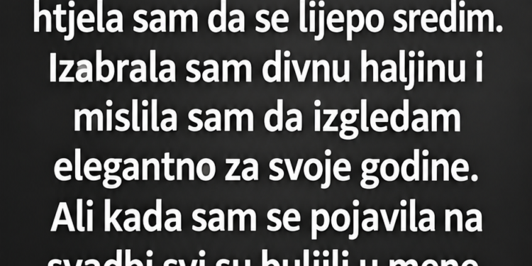 IMAM 70 GODINA I SVI SU GLEDALI U MENE NA UNUKINOJ SVADBI: Kada me odvela u stranu i šapnula razlog, zaplakala sam