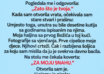 SNAHA JE PRIMIJETILA DA SVEKRVA SVAKOG PETKA UZIMA NJENU STARU ODJEĆU — KADA JU JE JEDNOG DANA PRATILA, OTKRILA JE TAJNU KOJU JE KRILA GODINAMA