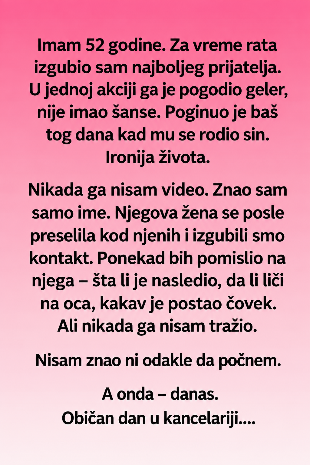 POSLIJE 30 GODINA UPOZNAO SAM SINA POGINULOG PRIJATELJA: Ono što mi je donio u staroj koverti ostavilo me bez riječi!