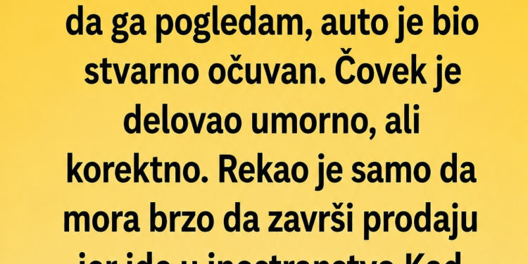 KUPIO SAM SUMNJIVO JEFTIN AUTO, A ONDA SAM ISPOD REZERVNOG TOČKA PRONAŠAO KOVERTU KOJA JE KRILA PORODIČNU TAJNU 5 GODINA!