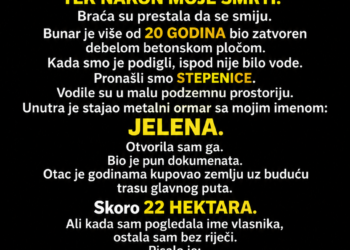 OTAC JE SINOVIMA OSTAVIO KUĆE, STANOVE I ZEMLJU, A MENI SAMO STARI BUNAR NA KRAJU IMANJA