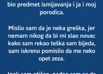 SIROMAŠAN OTAC OTIŠAO JE U POŠTU PO TAJANSTVENU POŠILJKU: Kada je saznao ko mu je poslao 2.000 eura, zaplakao je pred svima