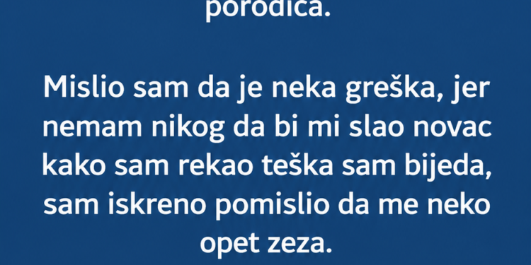 SIROMAŠAN OTAC OTIŠAO JE U POŠTU PO TAJANSTVENU POŠILJKU: Kada je saznao ko mu je poslao 2.000 eura, zaplakao je pred svima