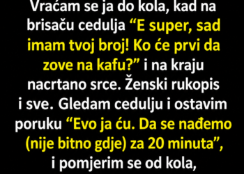 OSTAVIO SAM BROJ TELEFONA NA ŠOFERŠAJBI, A ONDA SAM OTKRIO KO MI JE NACRTAO SRCE NA CEDULJI