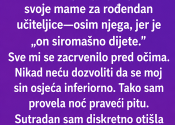 „Sinu su se smijali zbog domaće pite – ono što je sutradan rekao pred cijelim razredom utišalo je sve“